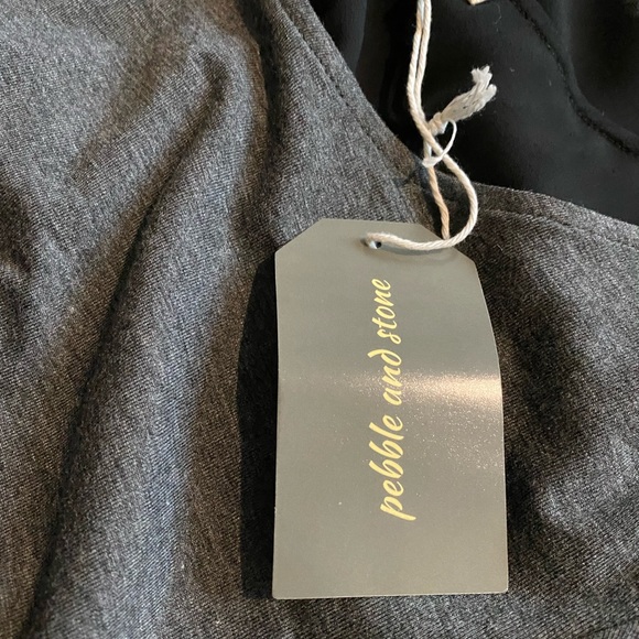 NWT Pebble and Stone Womens Top - size women's small - gray black ties - Picture 6 of 7